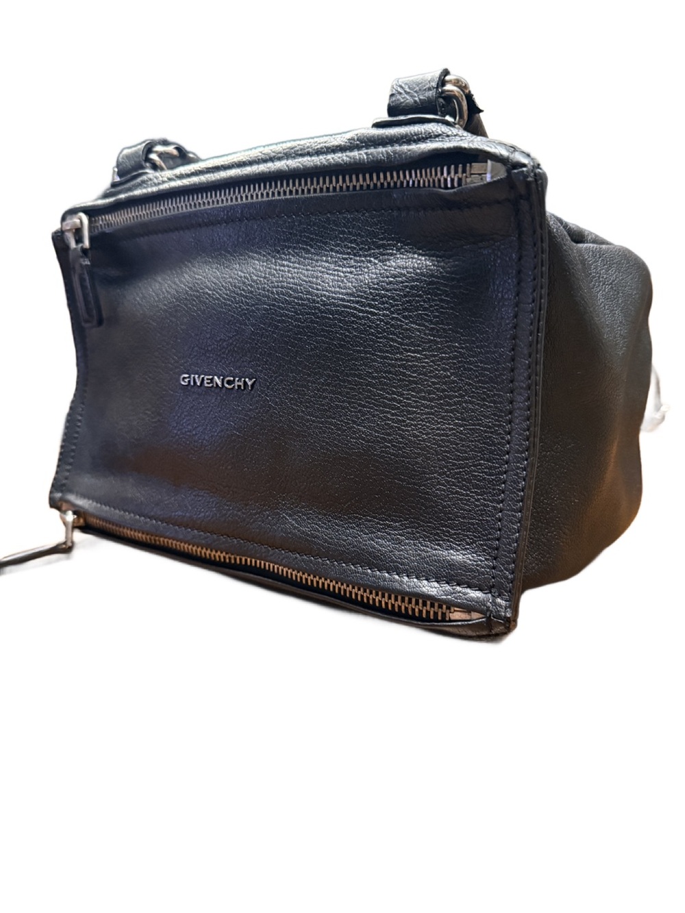 Givenchy Pandora Black Leather Goatskin Satchel with Silver Hardware - Picture 9 of 16